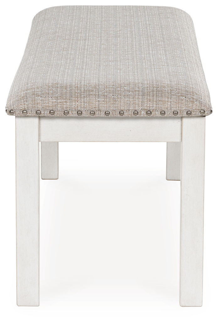 Robbinsdale - Large Upholstered Dining Room Bench - Antique White