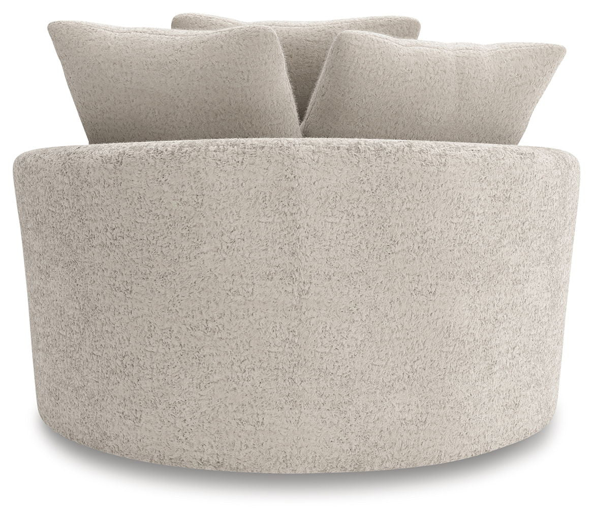 Cuddle Plush - Oversized Swivel Accent Chair - Arctic