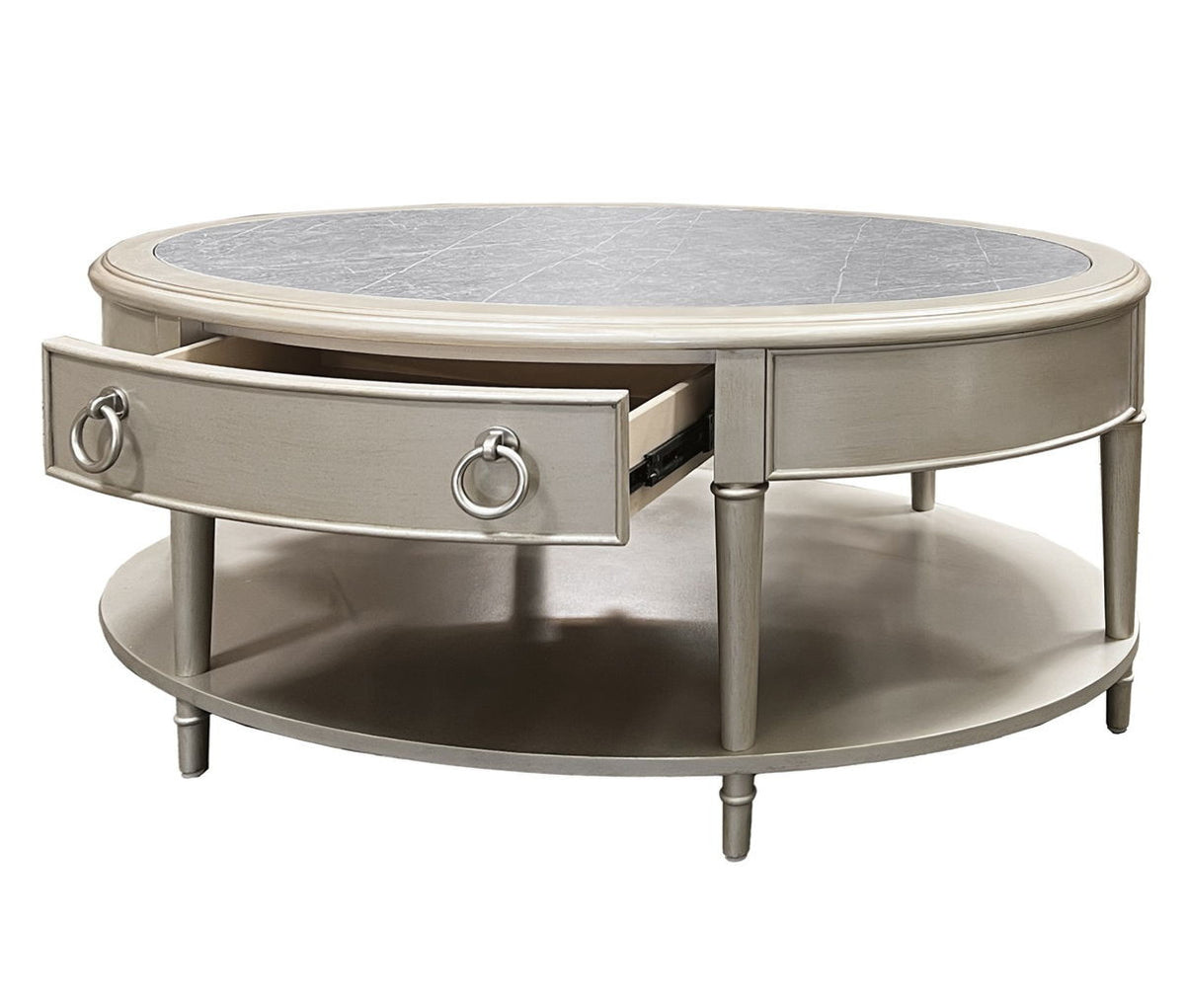 Kasa - Coffee Table - Sintered Stone Top & Champagne