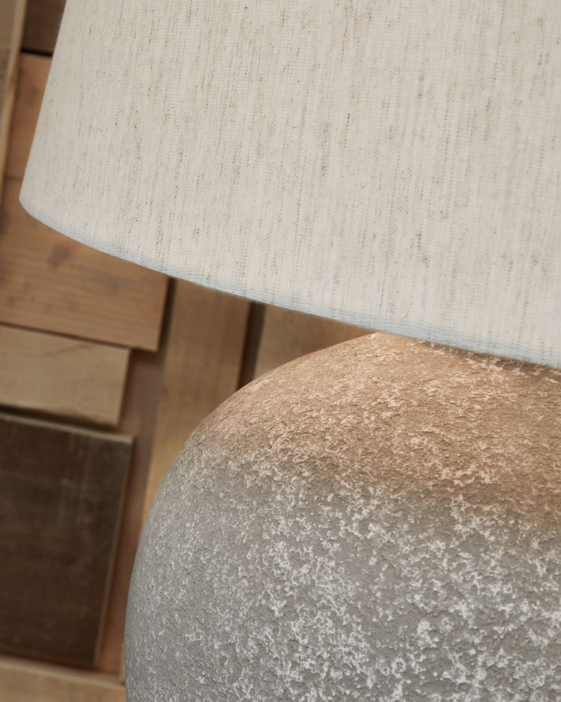 Dreward - Paper Table Lamp - Distressed Gray