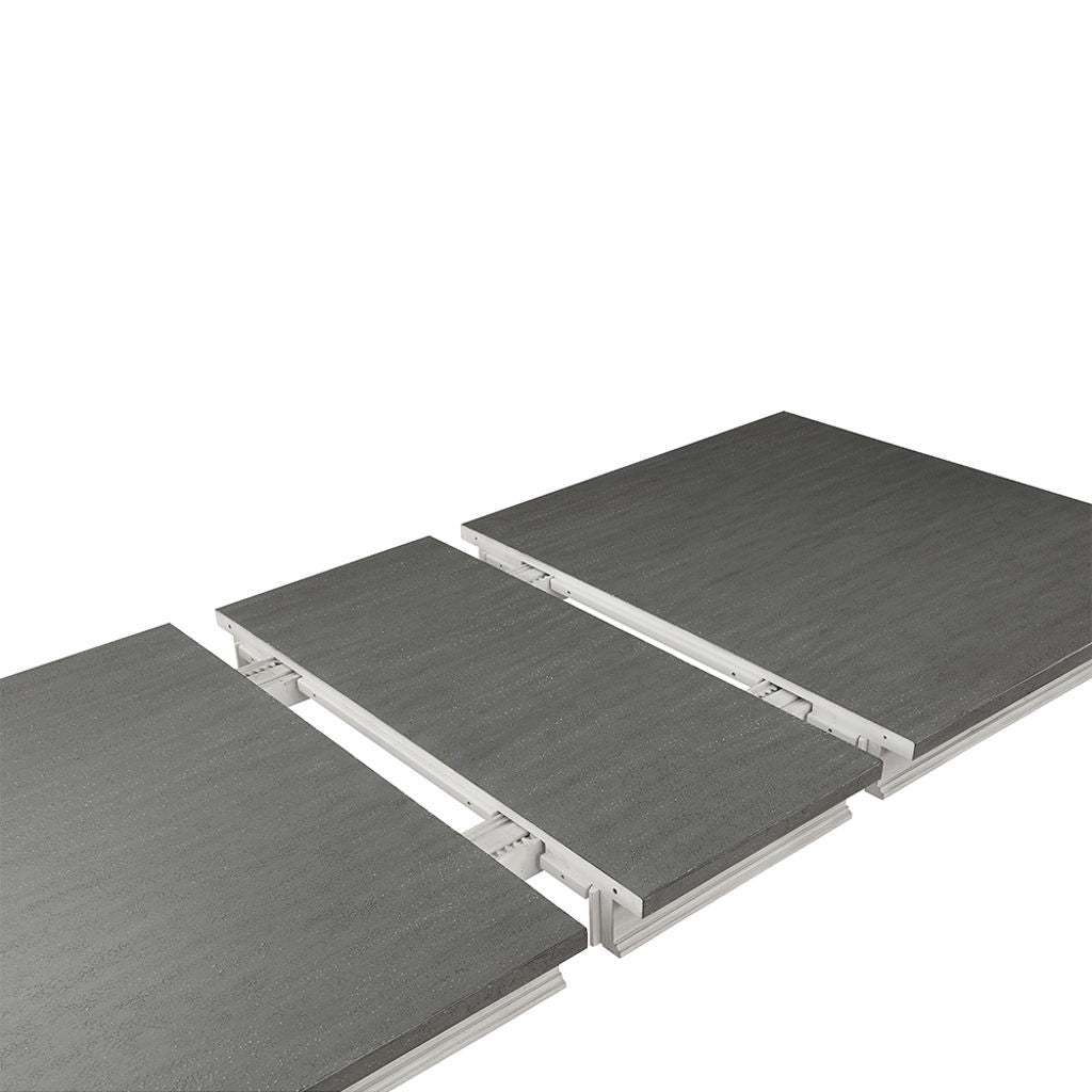 Katia - Dining Table With Leaf - Rustic Gray & Weathered White