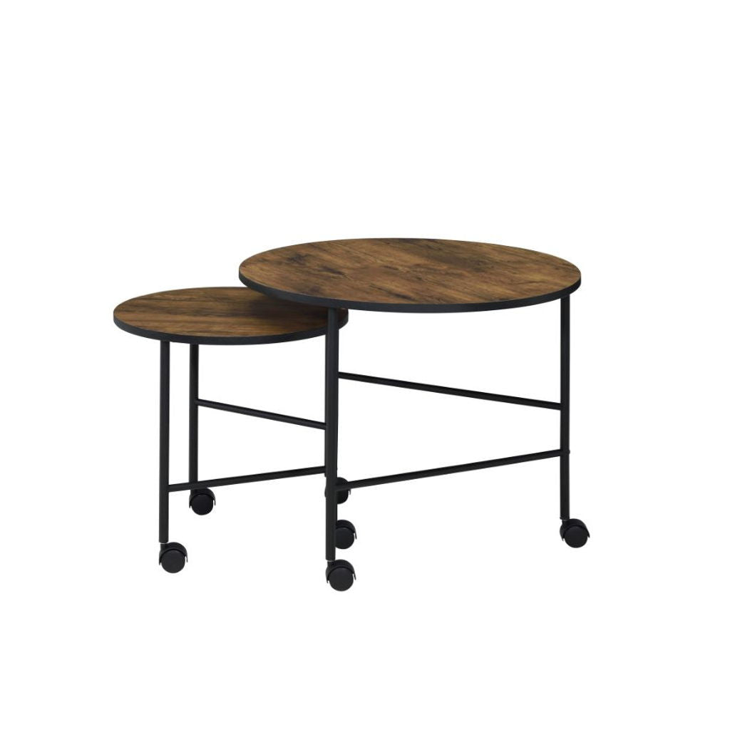 Oblis - Nesting Table Set - Vintage Oak