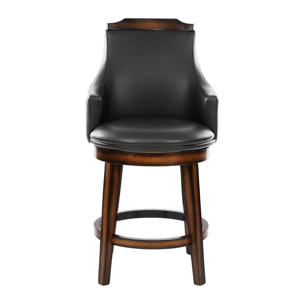 Bayshore - Swivel Counter Height Chair (Set of 2) - Dark Brown