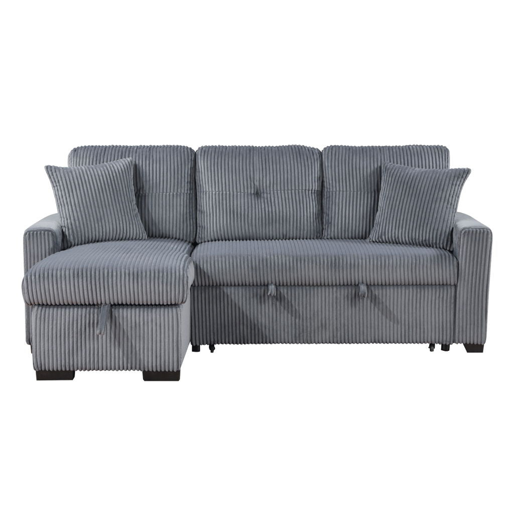 Rhett - 3 Piece Reversible Sectional With Pull-Out Bed And Hidden Storage