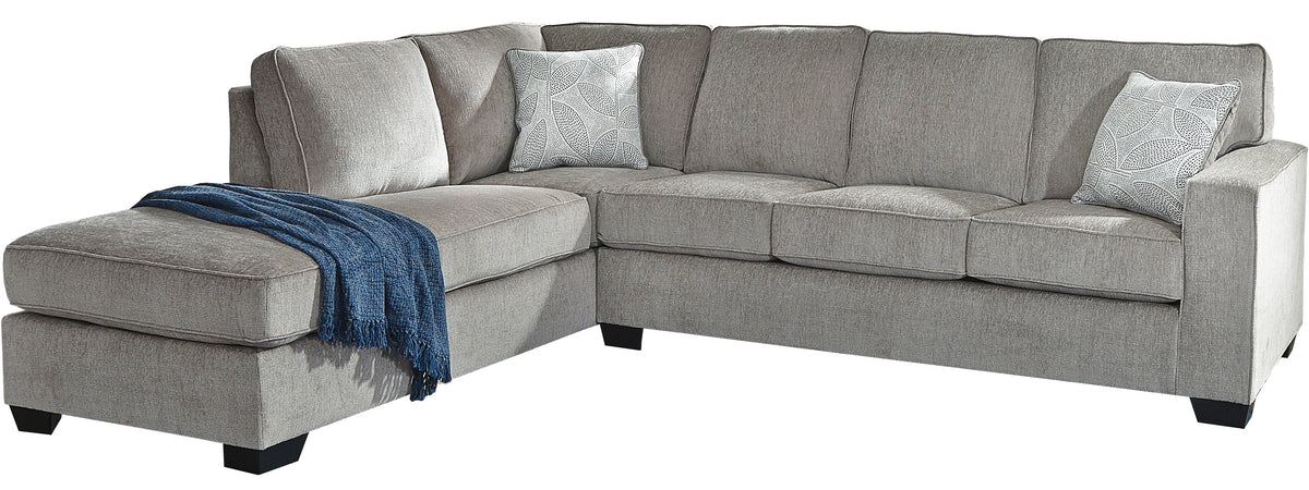 STELLAR Nickel 112" Wide Queen Sleeper Sectional
