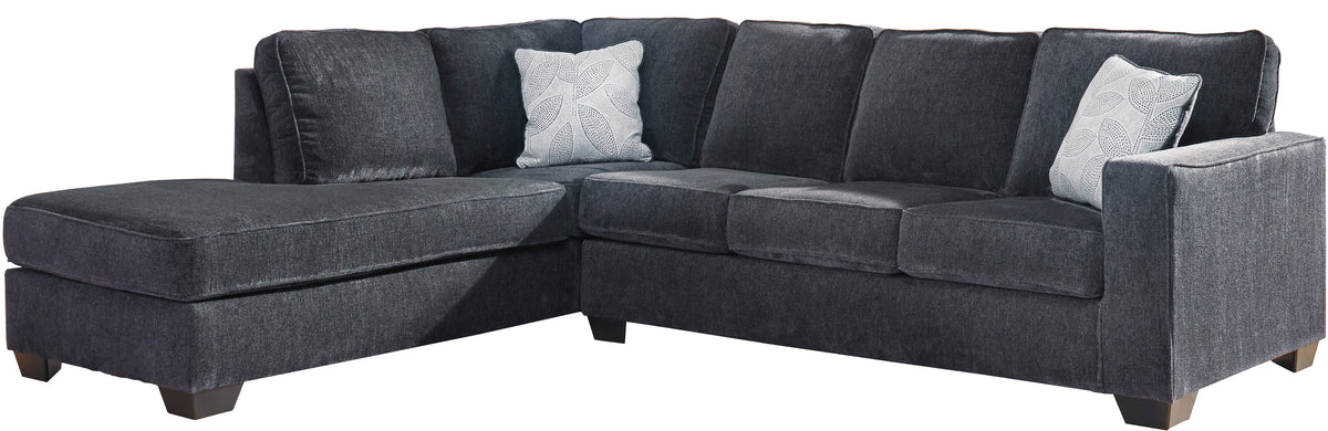 STELLAR Dark Gray 112" Wide Queen Sleeper Sectional