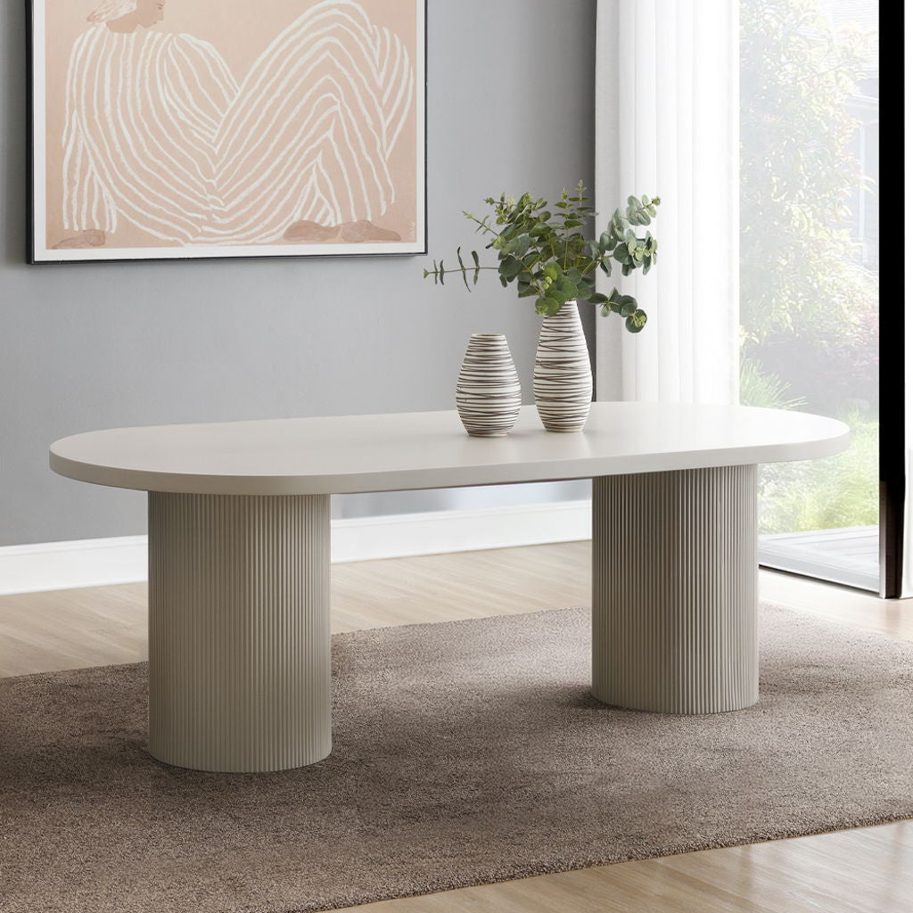 Laela - Dining Table - Bone White