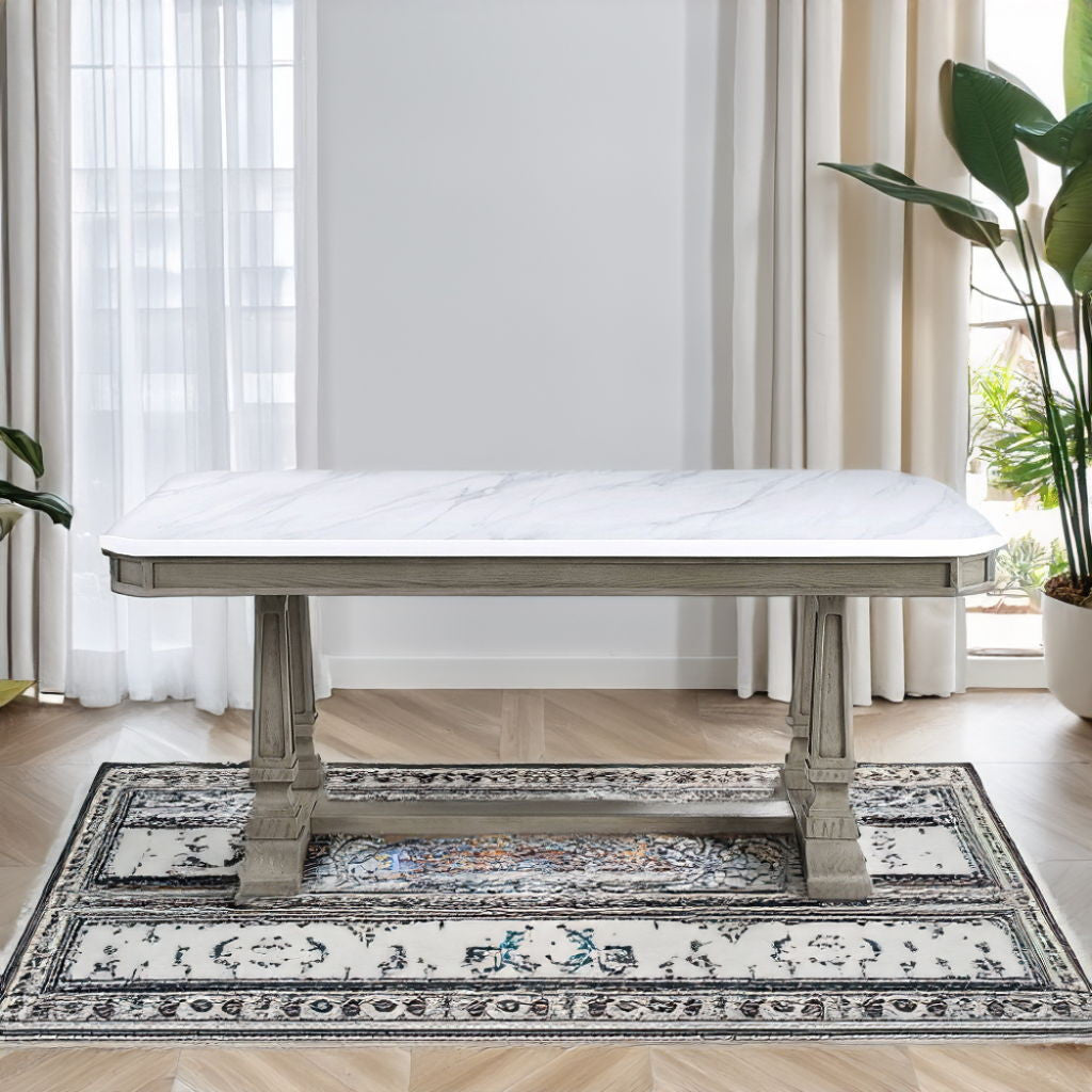 Zumala - Dining Table - Marble Top & Weathered Oak