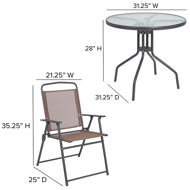 PAT- 6 PC Brown Patio Set