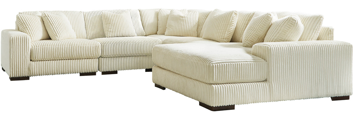 PREZZA Ivory 133" Wide Modular Sectional