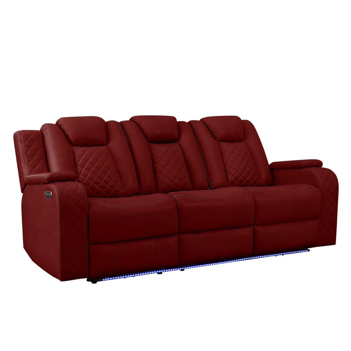 ARMADA RED Power Reclining Sofa & Loveseat With Bluetooth