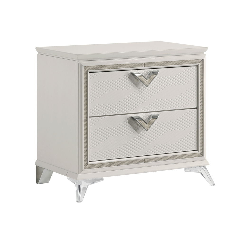 Audra - Nightstand - Gold / Silver / Champagne