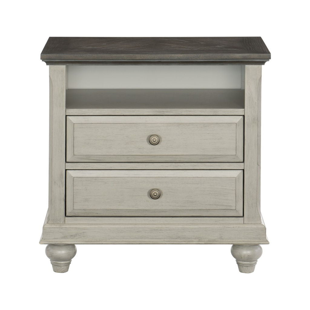 Mossbrook - Nightstand - Gray / Brown