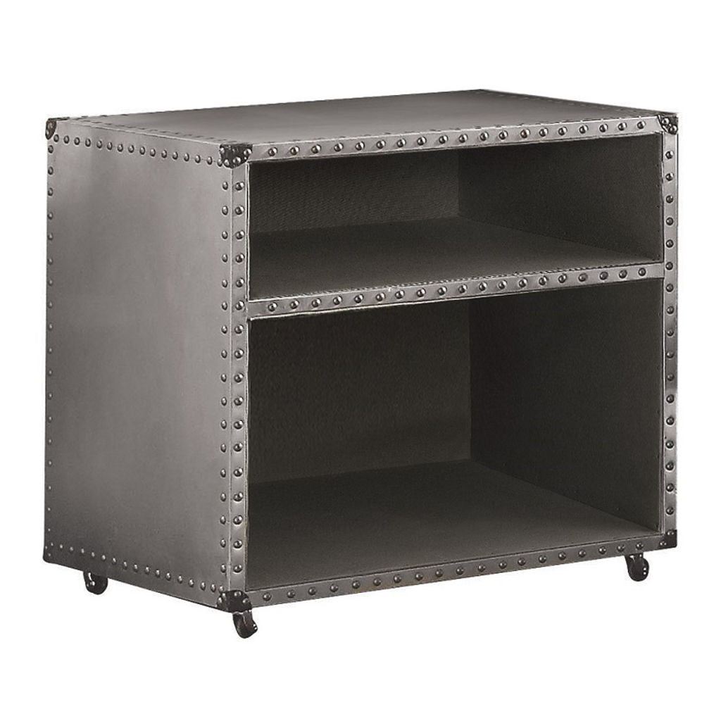 Brancaster - Nightstand With USB - Aluminum