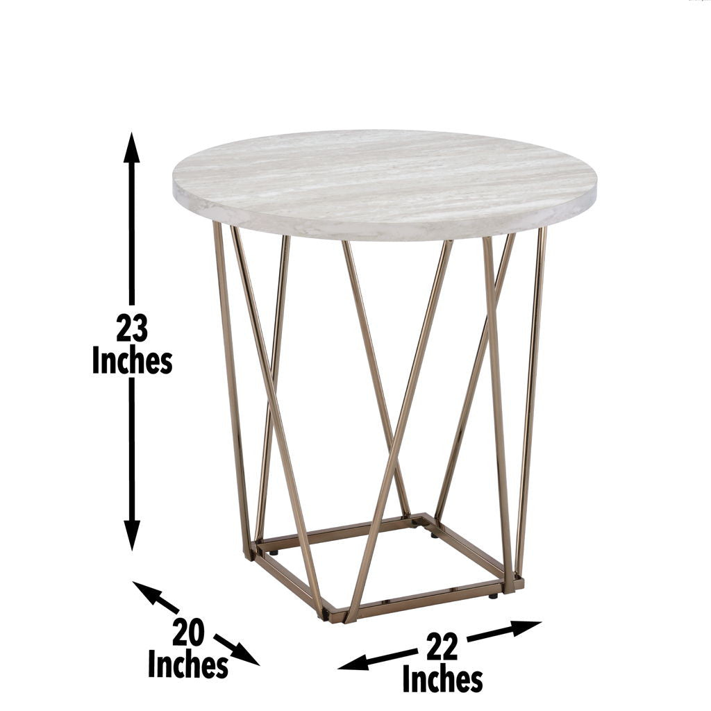 Rowyn - Faux Marble Top Table