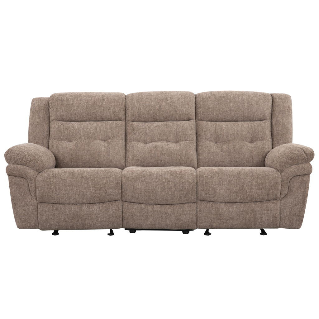 Sydney - Manual Recliner Sofa - Brown