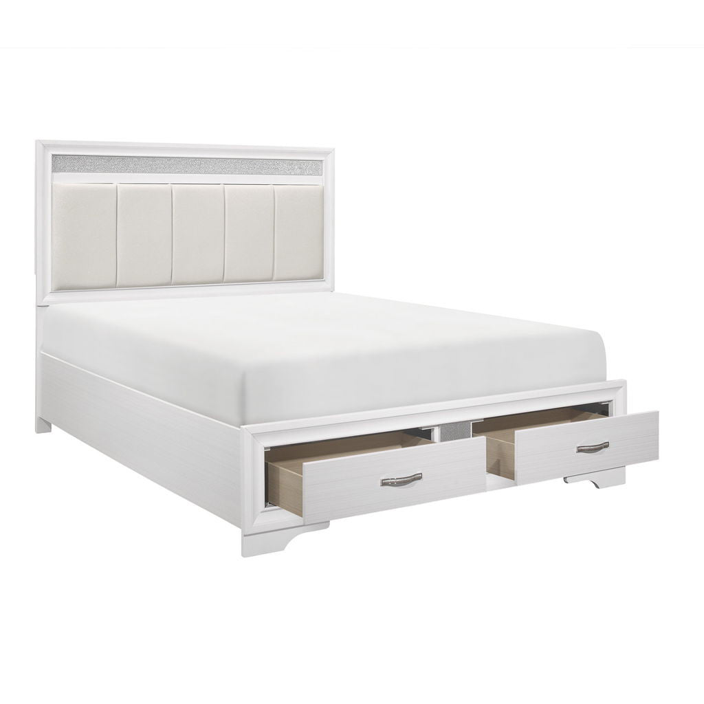 Luster - Platform Bed With Footboard Storage