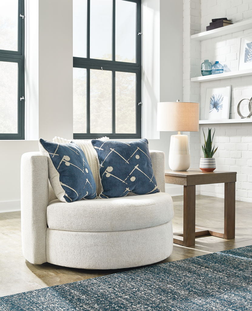 Padova - Swivel Accent Chair - Ivory