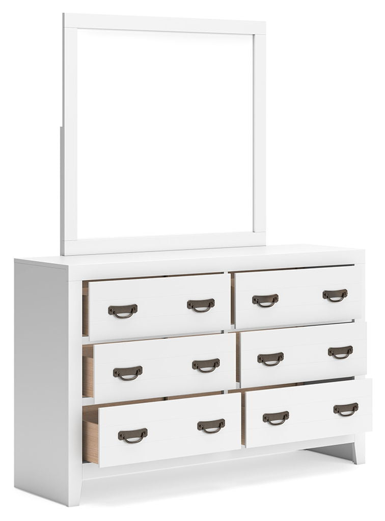 Binterglen - Dresser And Mirror - White