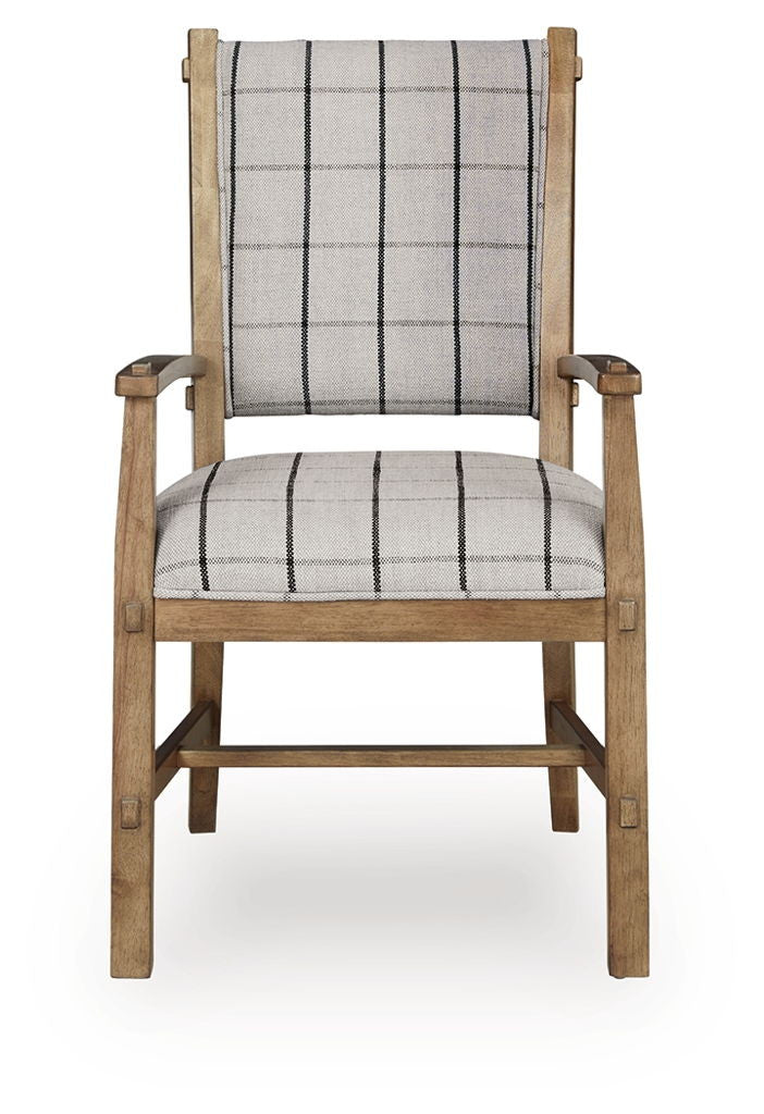 Ridgester - Dining Upholstered Arm Chair (Set of 2) - Light Brown