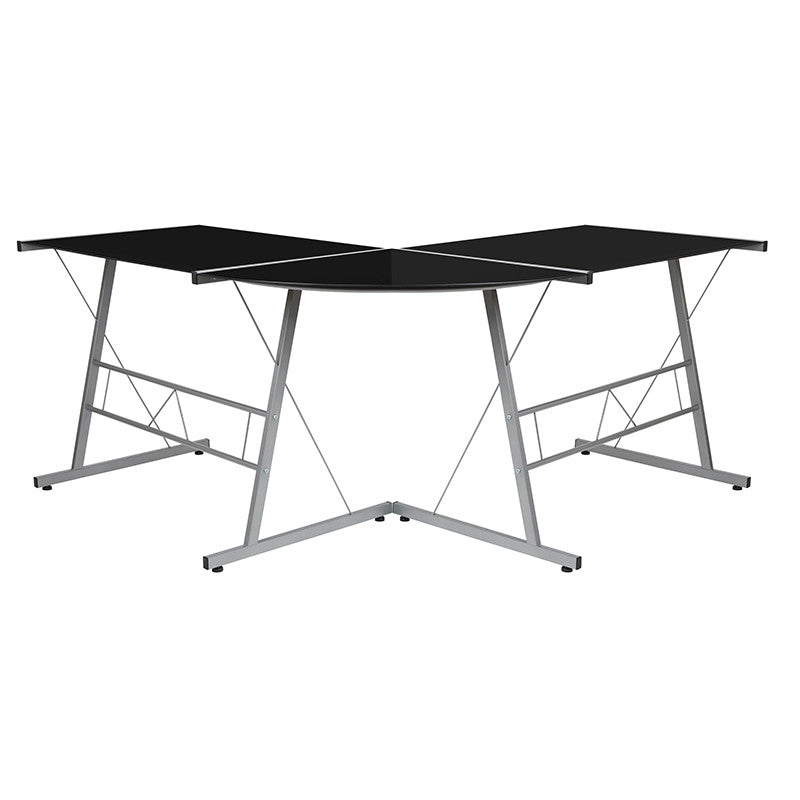 ANZO Black 59" Wide L-Shaped Desk