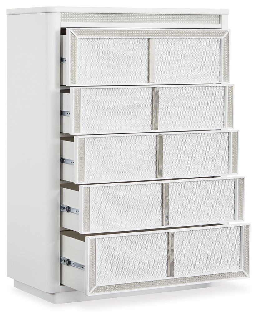 Chalanna - Five Drawer Chest - White