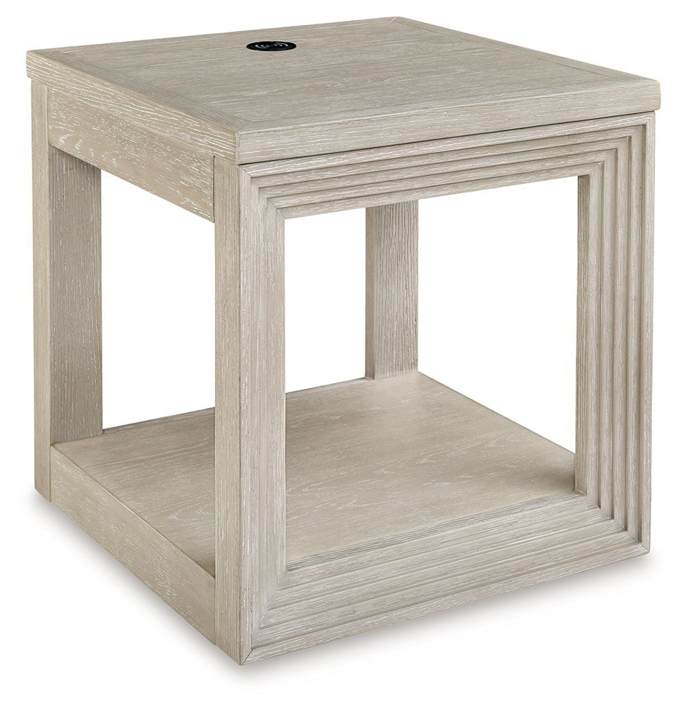 Marxhart - Square End Table - Bisque
