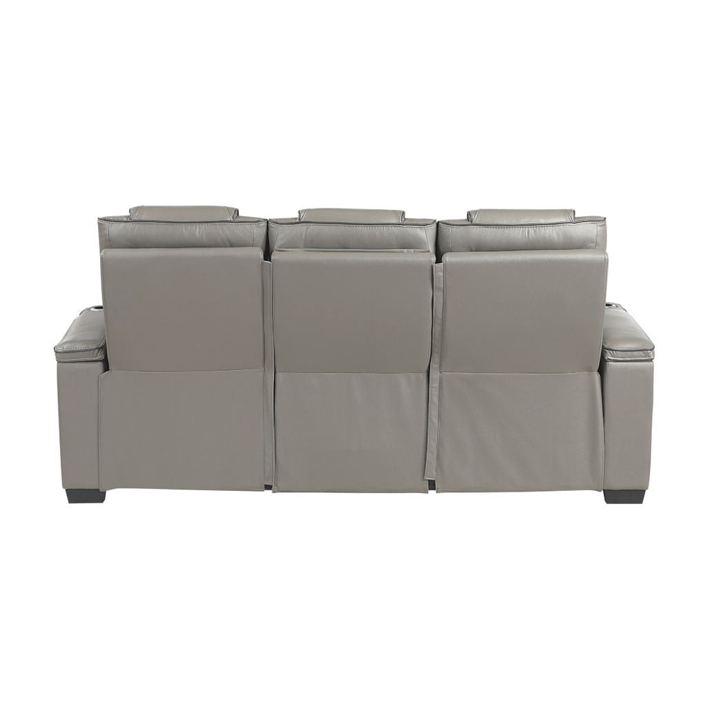 Apex - Power Double Reclining Sofa With Center Drop-Down Cup Holders, Power Headrests, Storage Arms With Cup Holders, Reading Lights, Wireless Charger, Air Massage And Heat, LED Lighting And Charging Ports