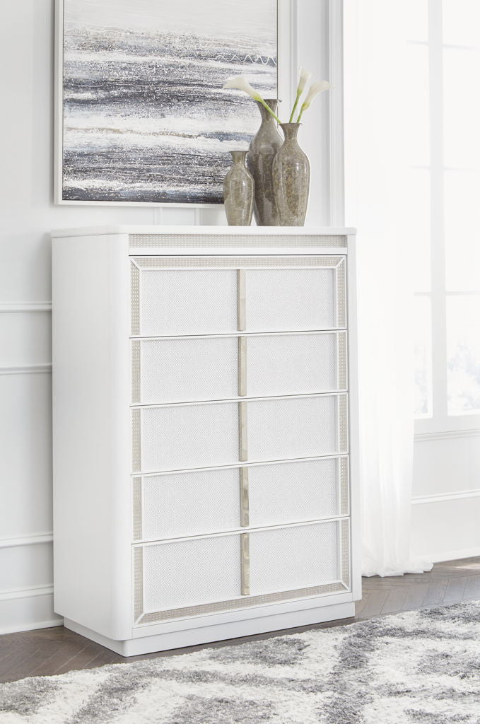 Chalanna - Five Drawer Chest - White