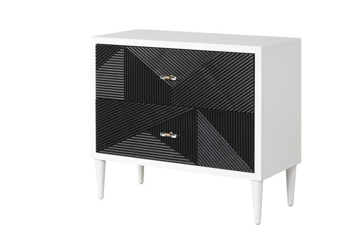 Dubni - Accent Table - White & Black