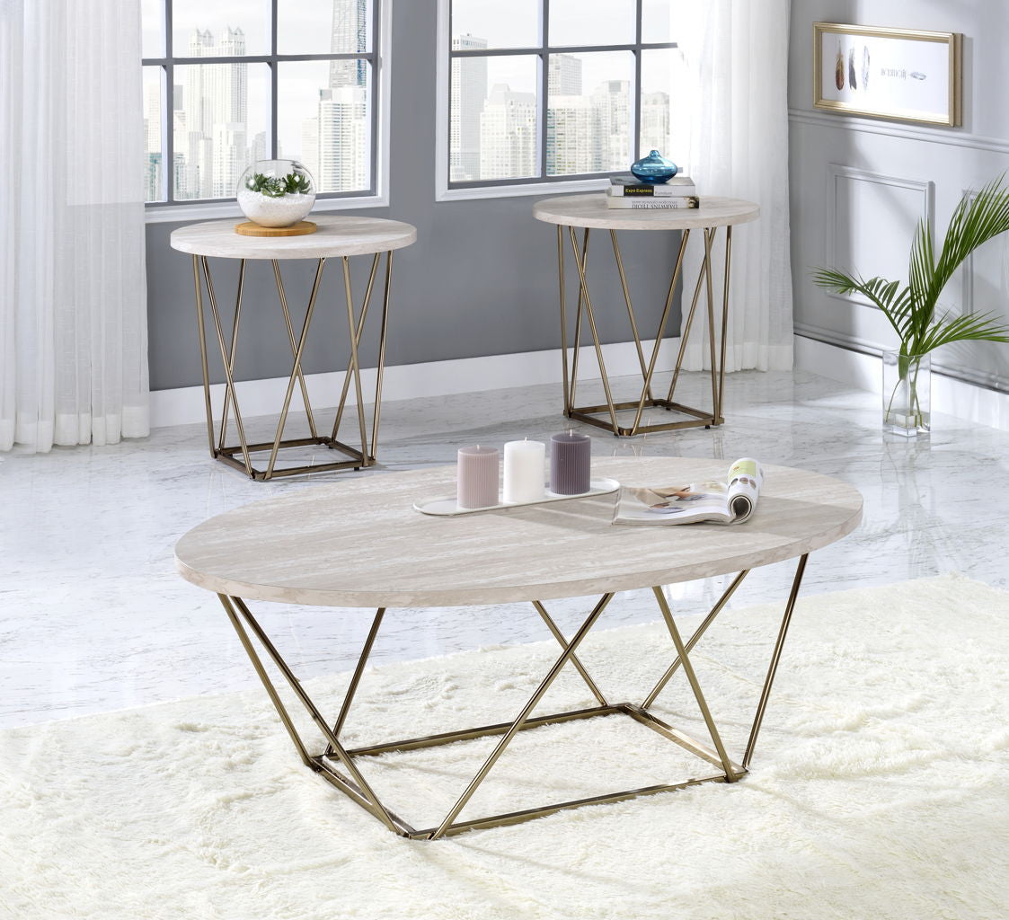 Rowyn - Faux Marble Top Table