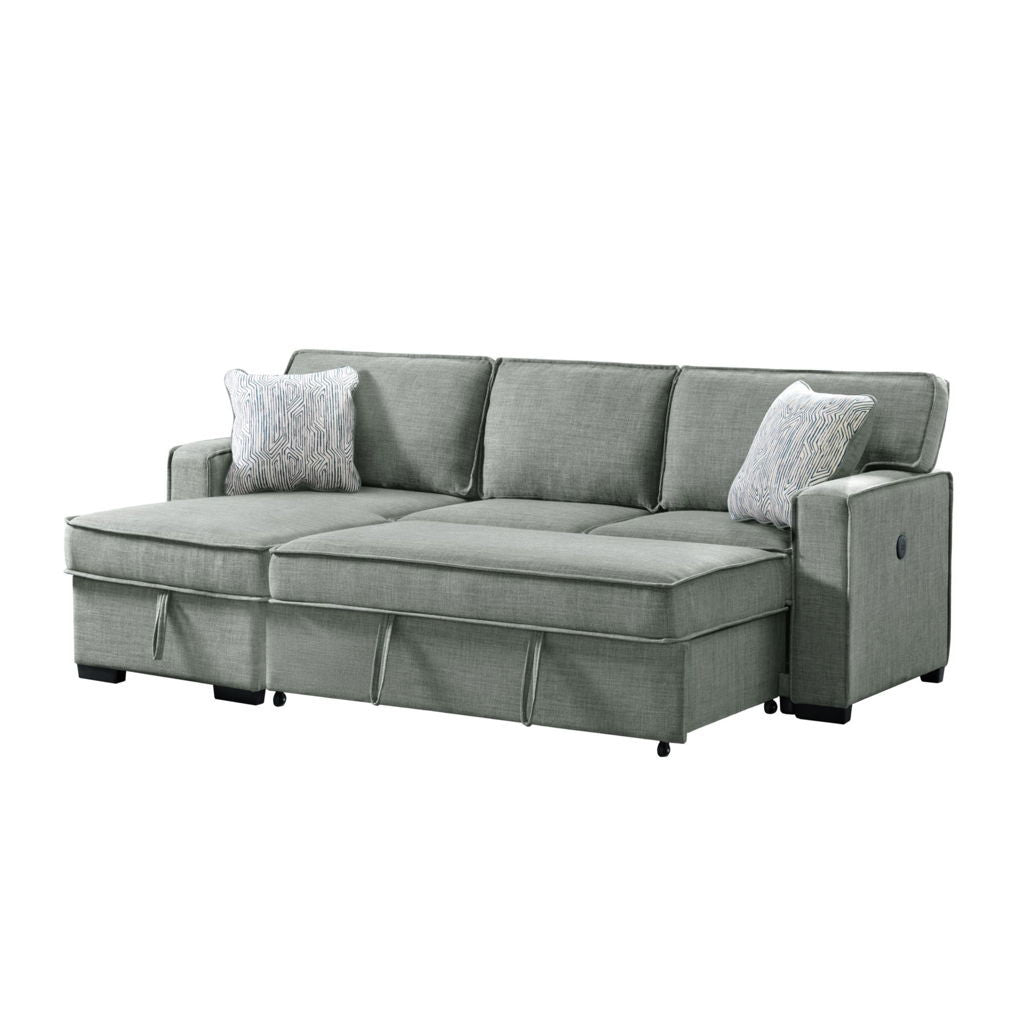 Caracas - Sectional Sleeper Chofa With Pull Bed, Drop Table & USB