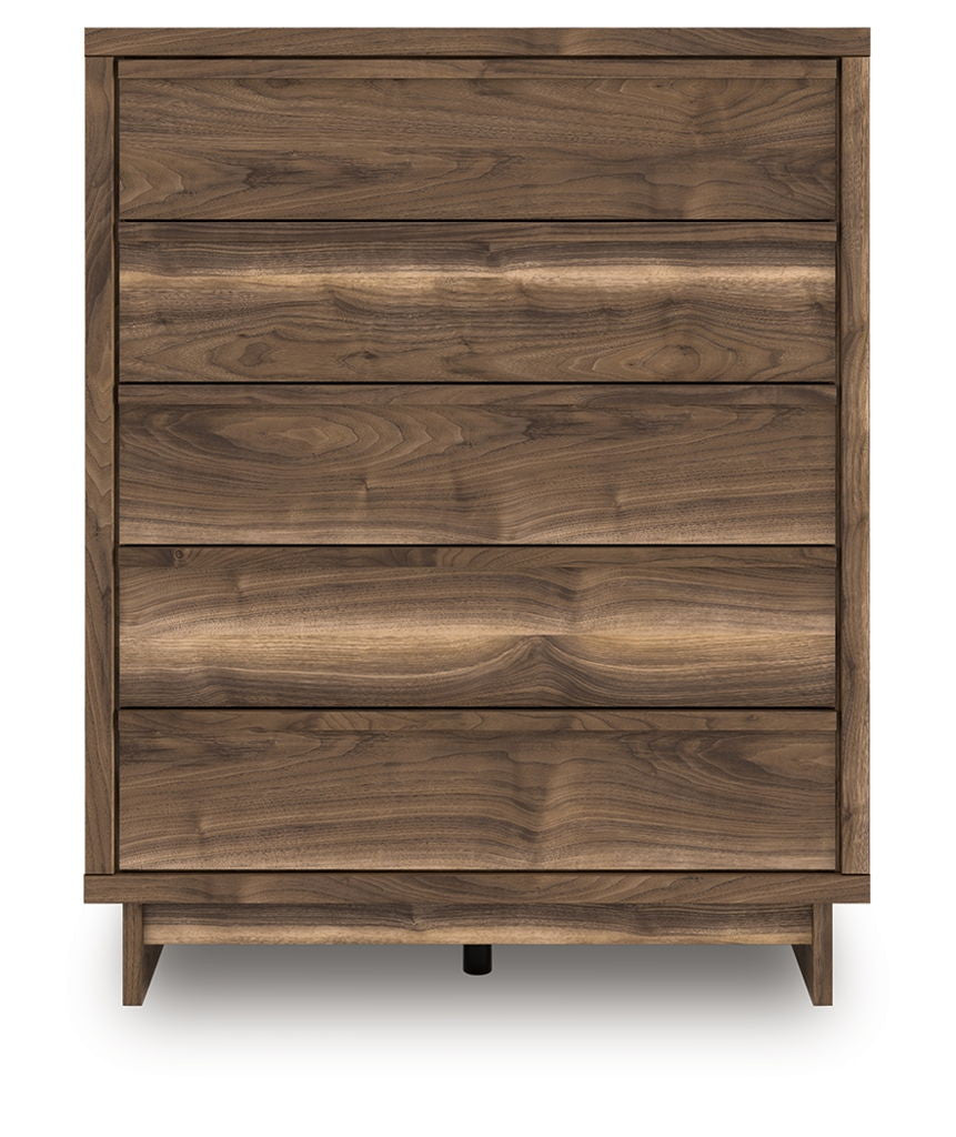 Chirason - Five Drawer Wide Chest - Brown