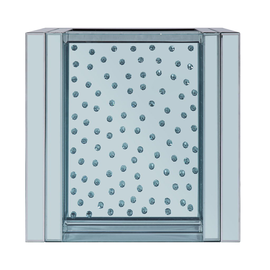 Nysa - 24" End Table - Mirrored & Faux Crystals
