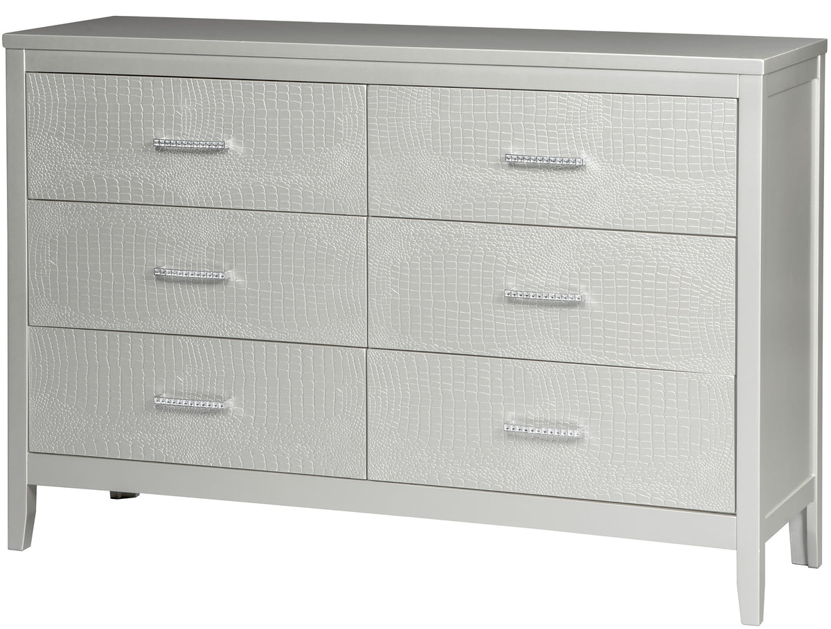 Rianni Silver Dresser & Mirror