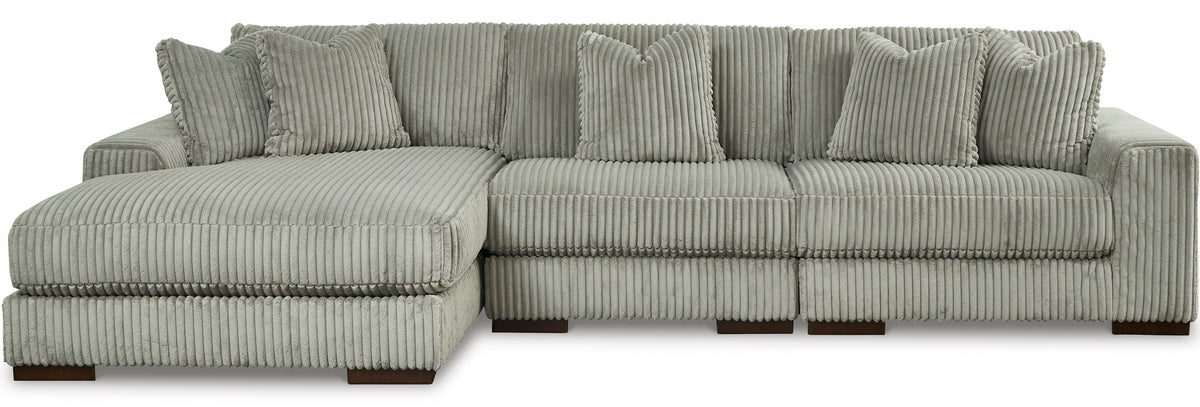 PREZZA Gray 139" Wide Modular Sectional