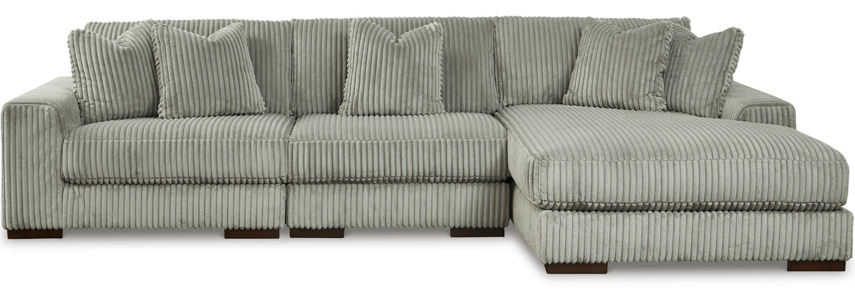 PREZZA Gray 139" Wide Modular Sectional