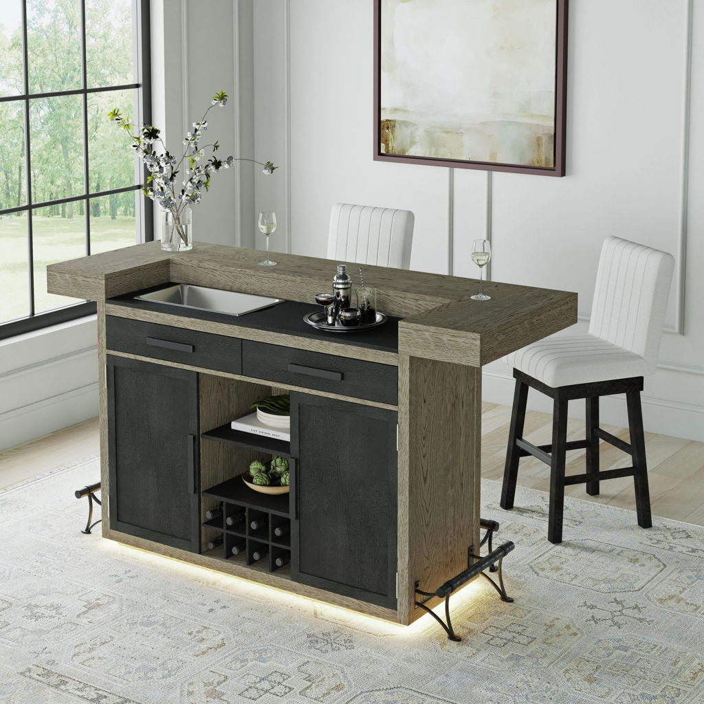 Jemma - Swivel Bar Stool - Dark Espresso