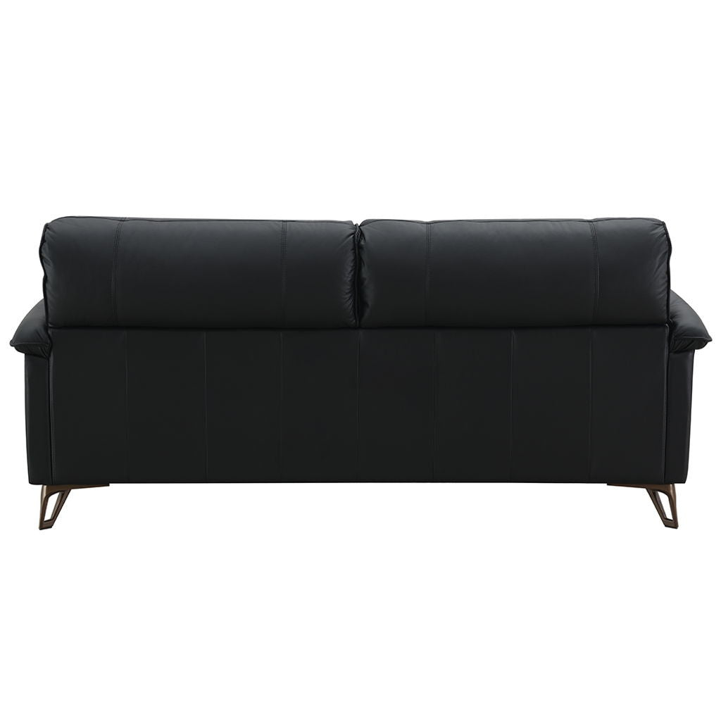 Eilene - Loveseat - Black Top Grain Leather