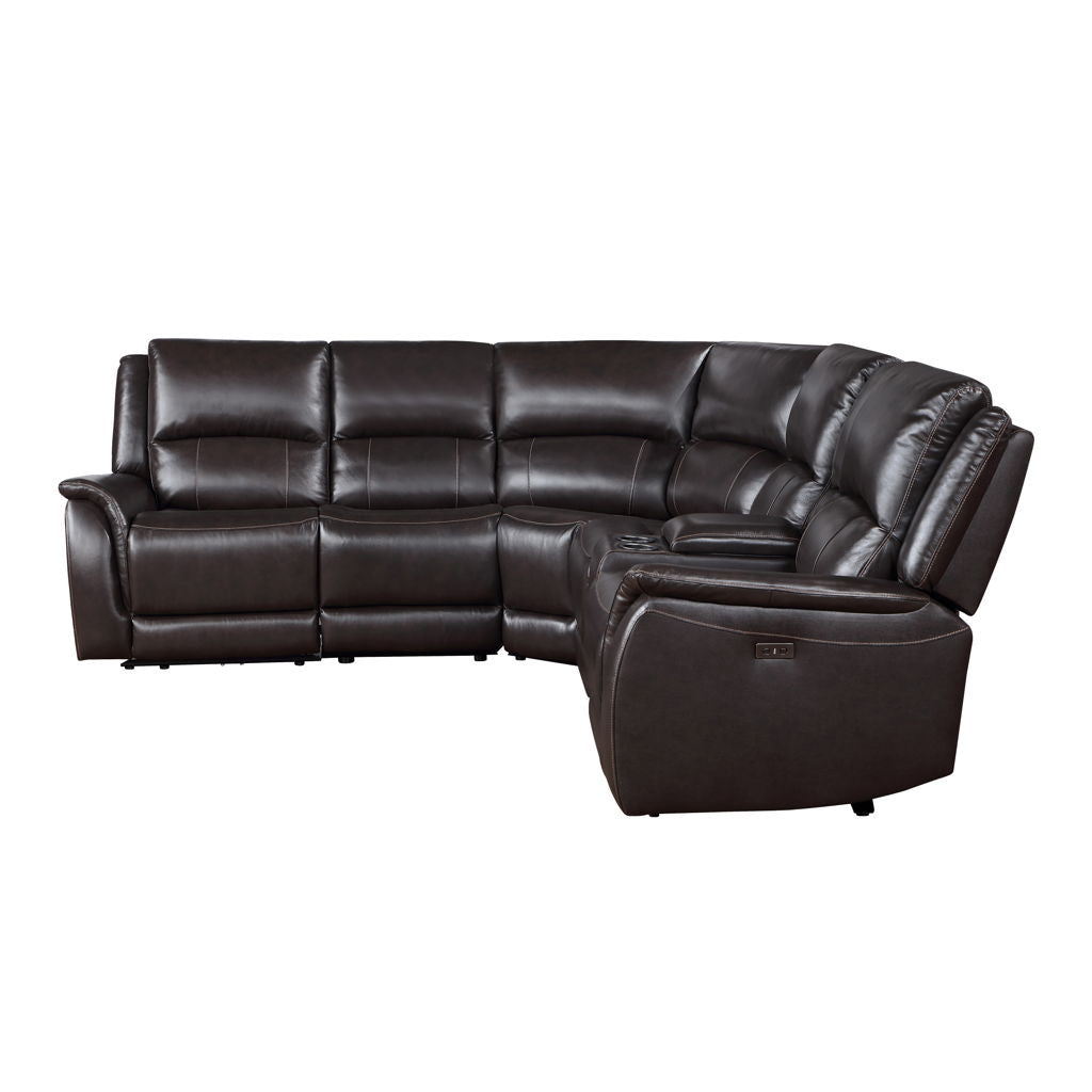 Alexandria - Leather Power Sectional