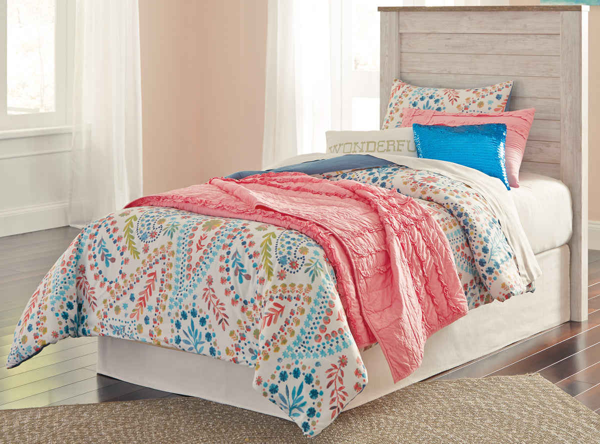 CRESTHILL White Headboard Bed