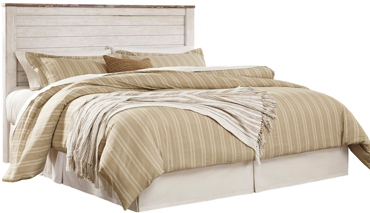 CRESTHILL White Headboard Bed