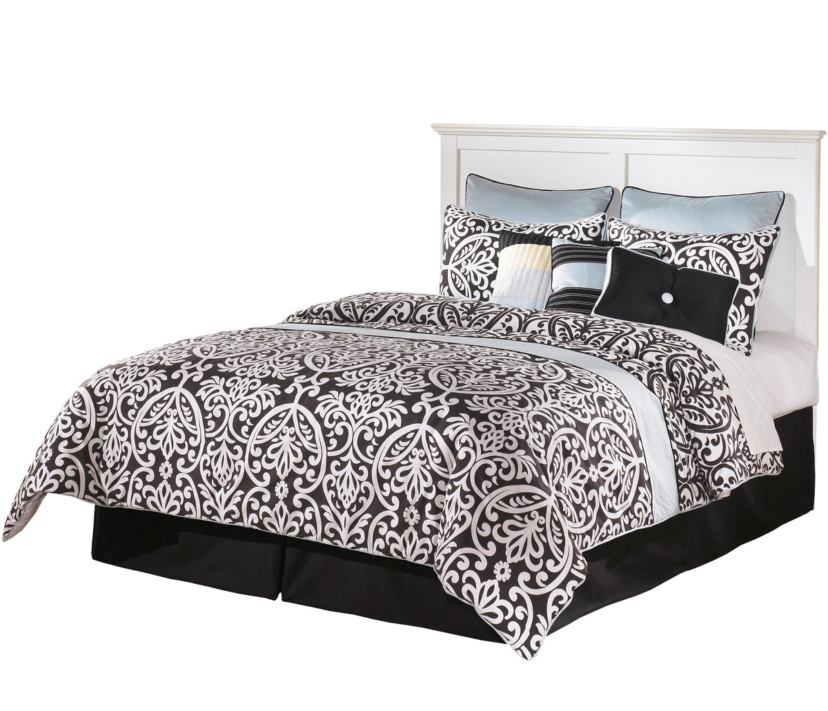 LUCIA White Headboard Bed