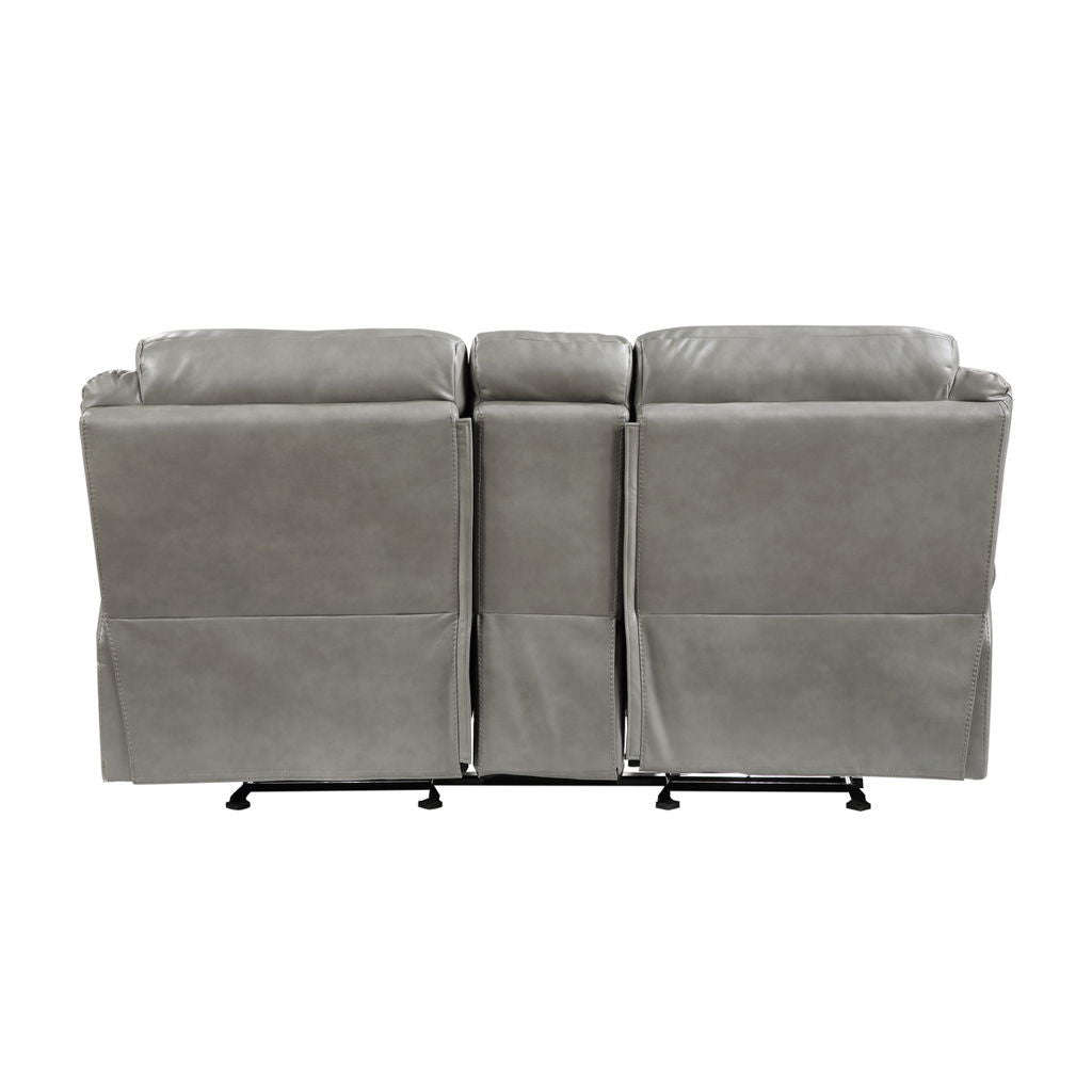 Aram - Double Glider Reclining Loveseat With Center Console, Receptacles And USB Ports