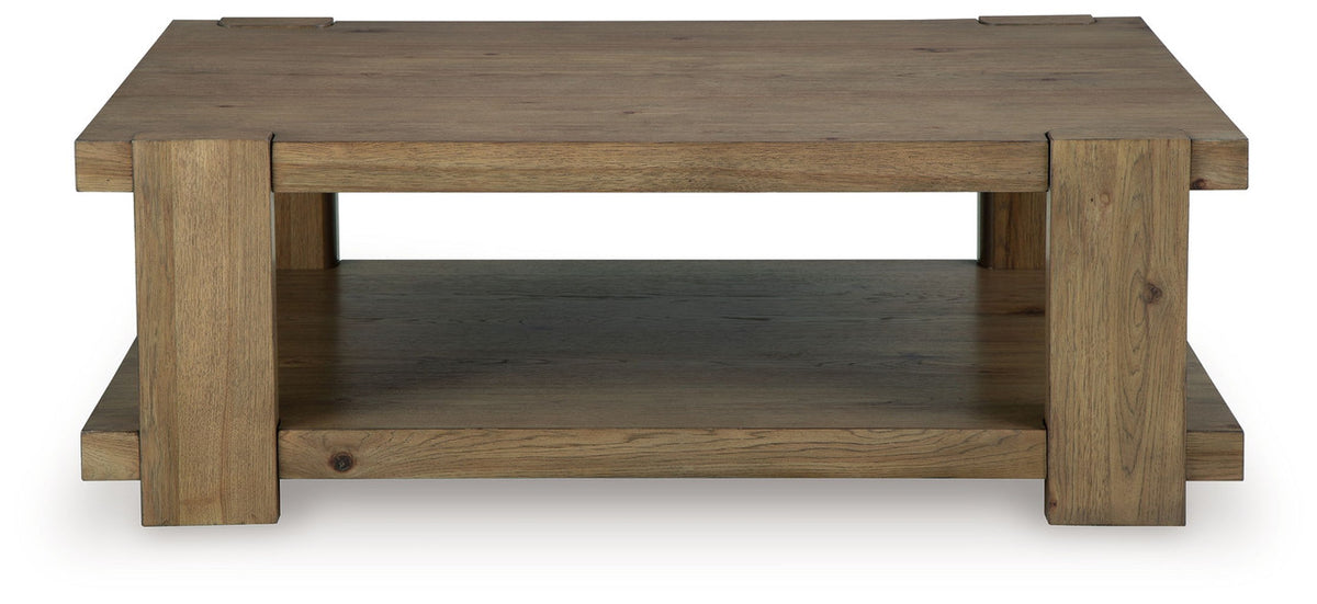 Flangren - Rectangular Cocktail Table - Light Brown