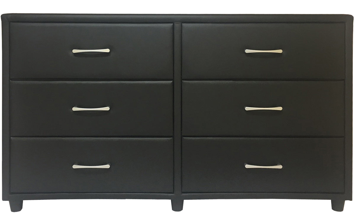 ECLIPSE Leather 56" Wide Dresser & Mirror