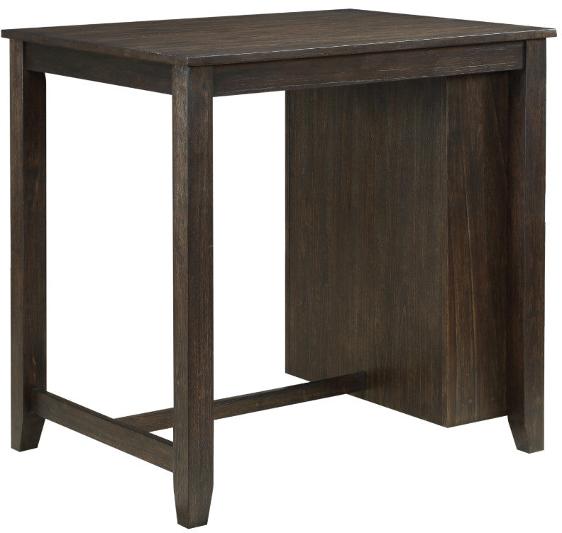 AMPARO Brown Cherry 3 Piece Counter Height Set With USB Ports