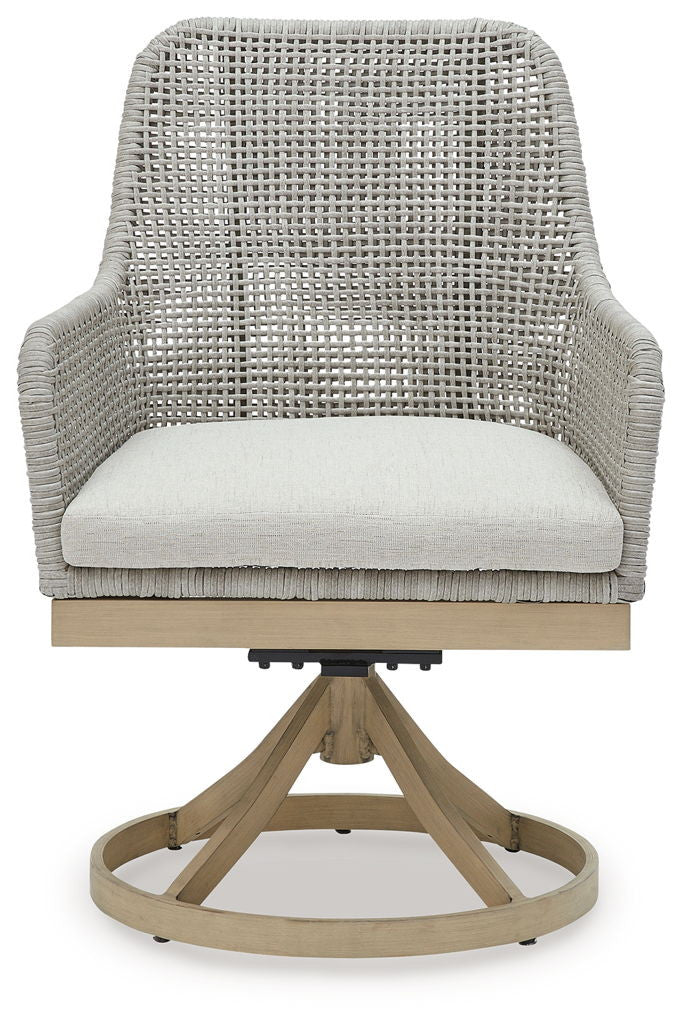 Seton Creek - Swivel Chair With Cushion (Set of 2) - Gray