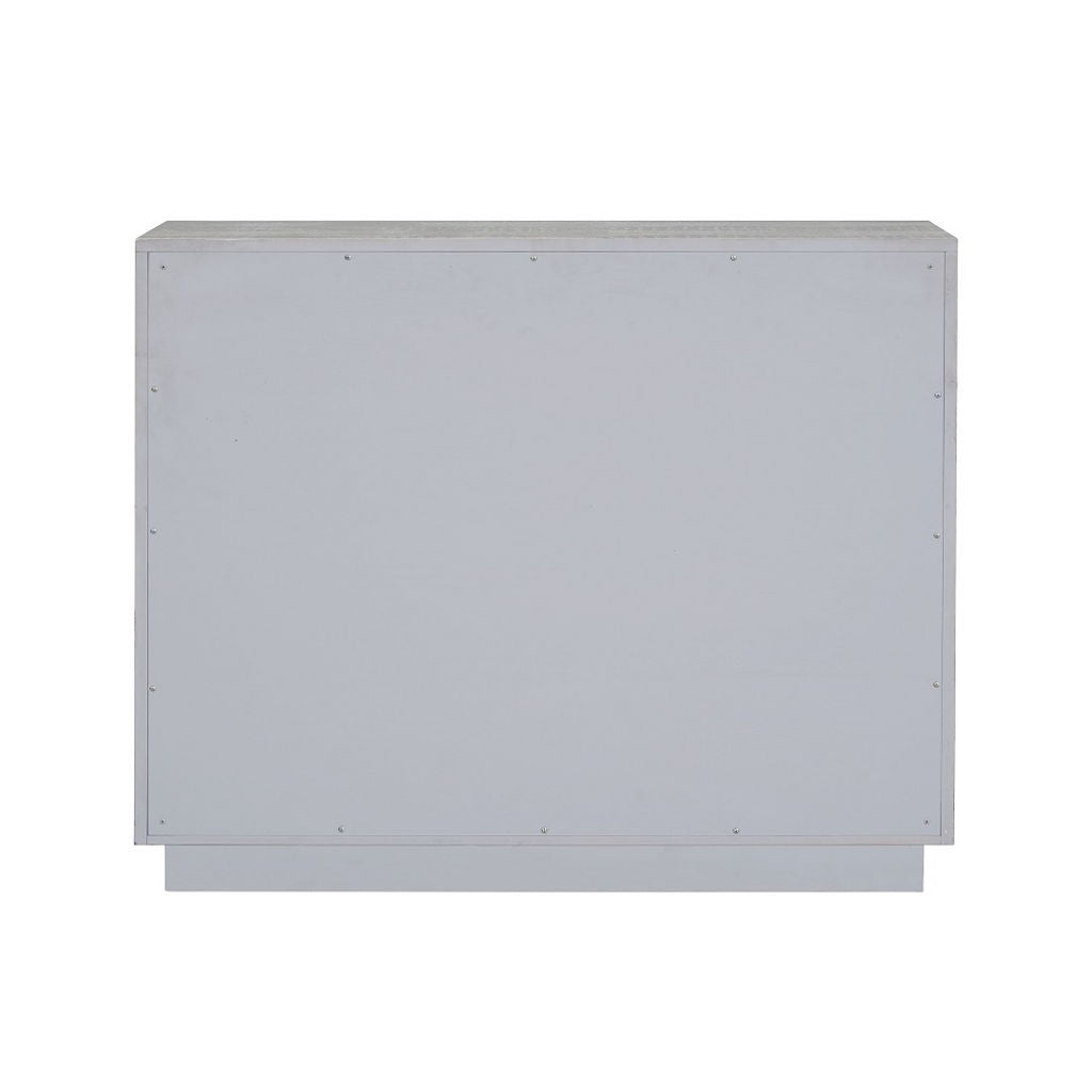 Anpu - Console Cabinet - Silver Faux Crocodile Skin