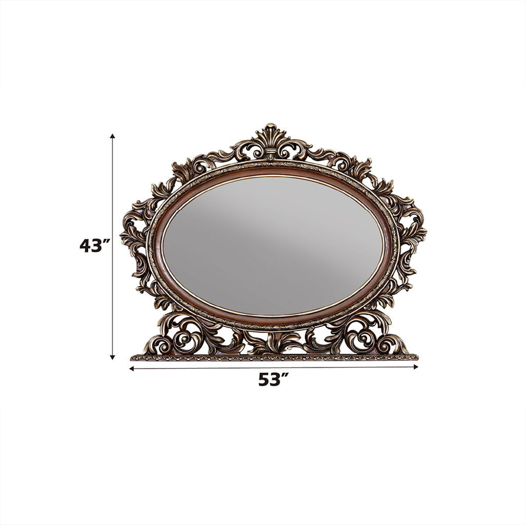 Devany - Oval Mirror - Cherry